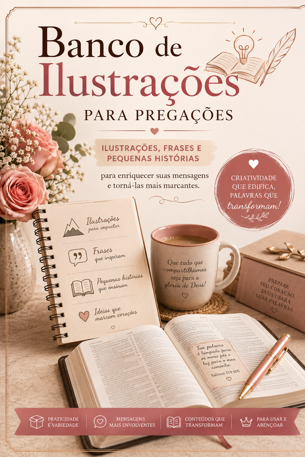 Capa do bônus Banco de Ilustrações Para Pregações